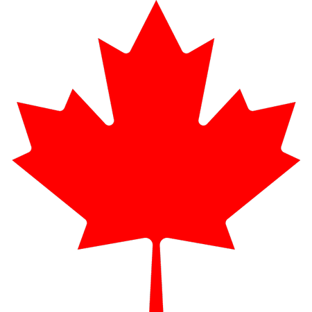 A maple leaf on a green background - perfect for Canadian-based web hosting or WordPress sites.
